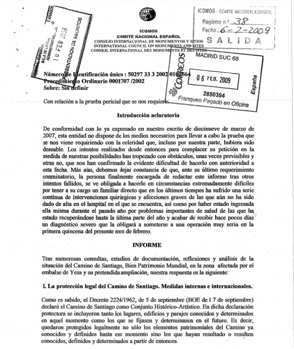 Informe ICOMOS Yesa